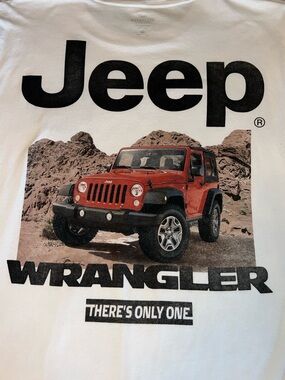 Hollister Jeep White Short Sleeve Tee with Black Logo